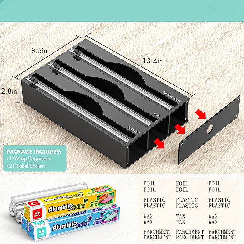 Acrylic Plastic Film Wrap Dispenser - Acrylic Drawer Organizer