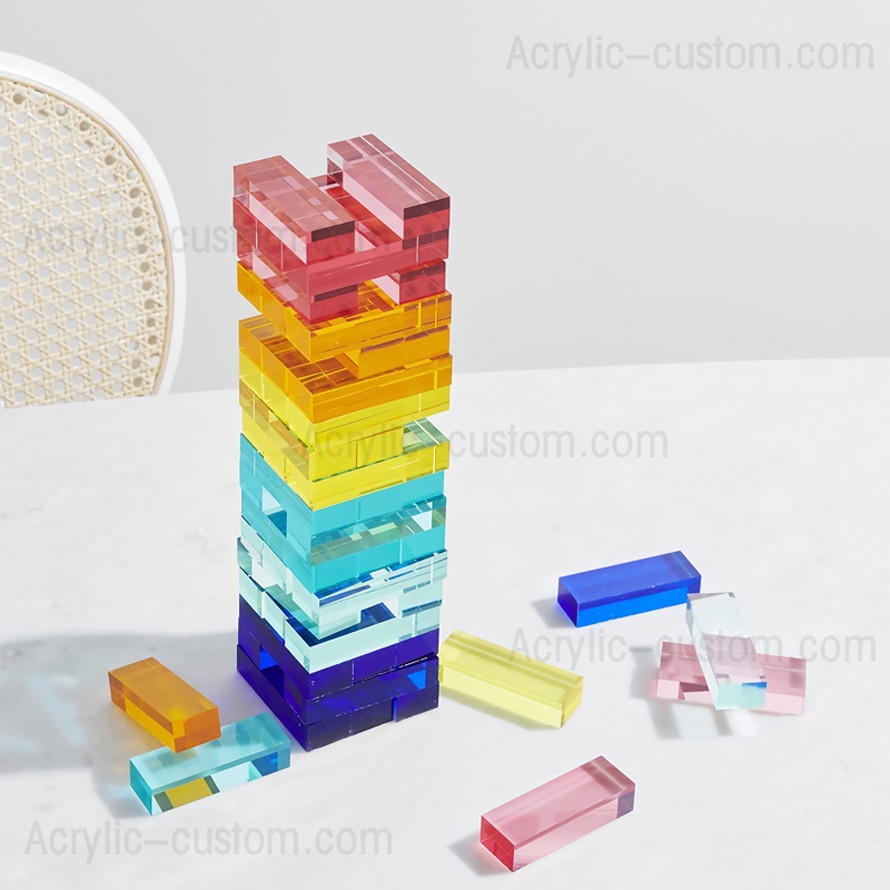 3D Tumbling Block Puzzle Game Acrylic Tumble Tower Set