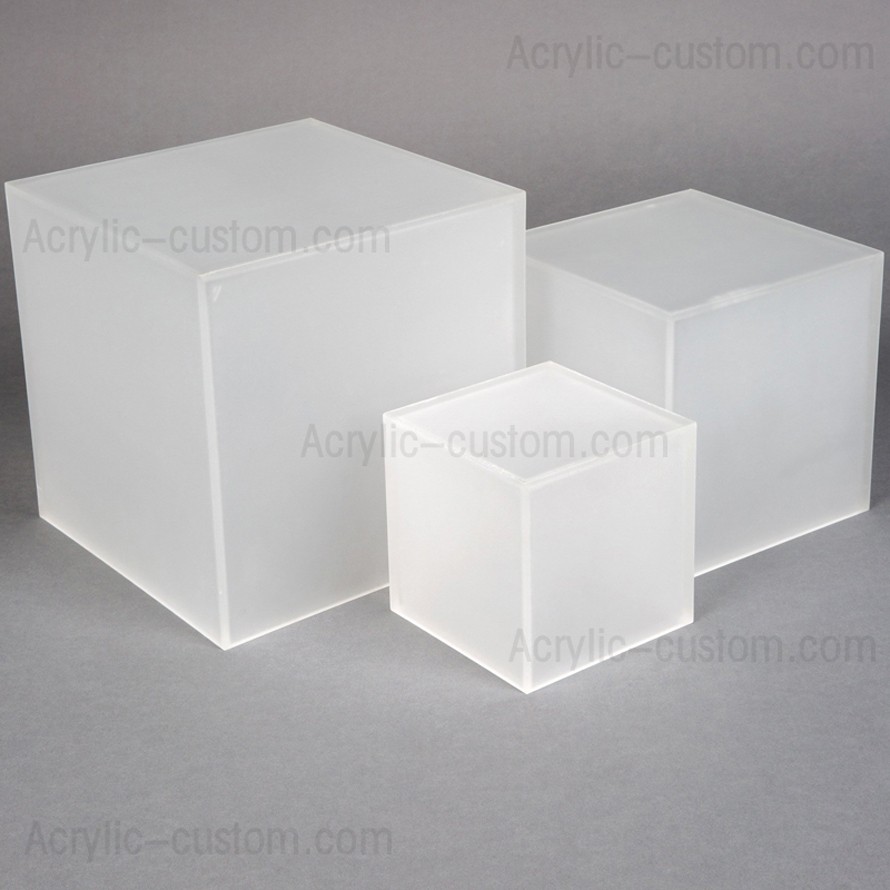 Acrylic Cube Risers Frosted Display Risers Set