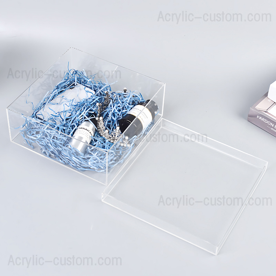 Clear Acrylic Square Box with Lid