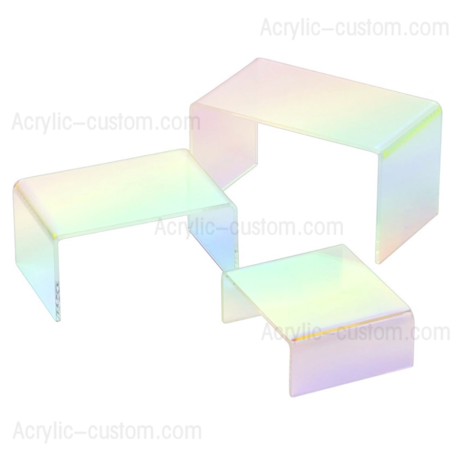 Iridescent Acrylic Risers for Tiered Display