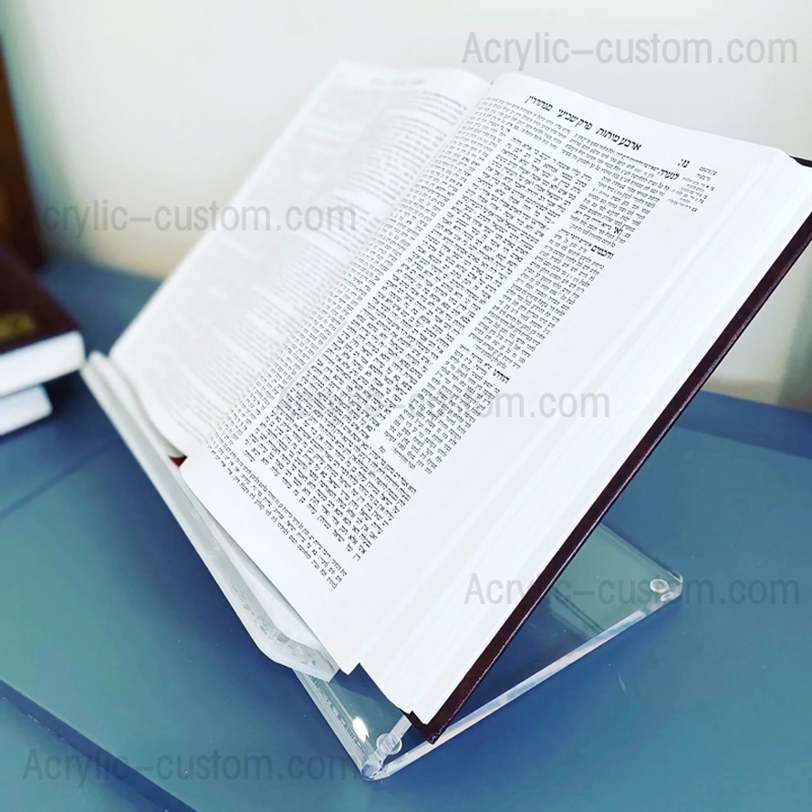 Clear Lucite Tabletop Shtender - Clear Acrylic Book Stand