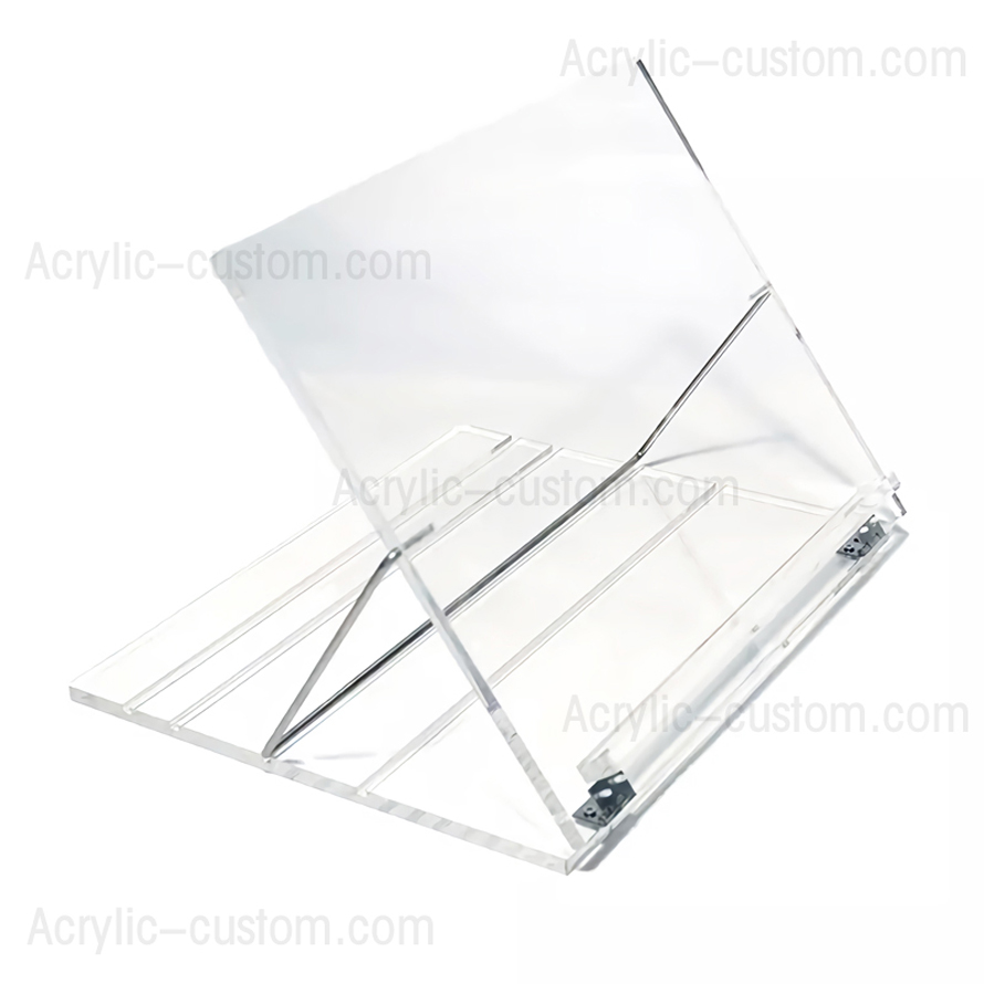 Foldable Lucite Bookshelf - Table Top Shtender Acrylic Book Stands