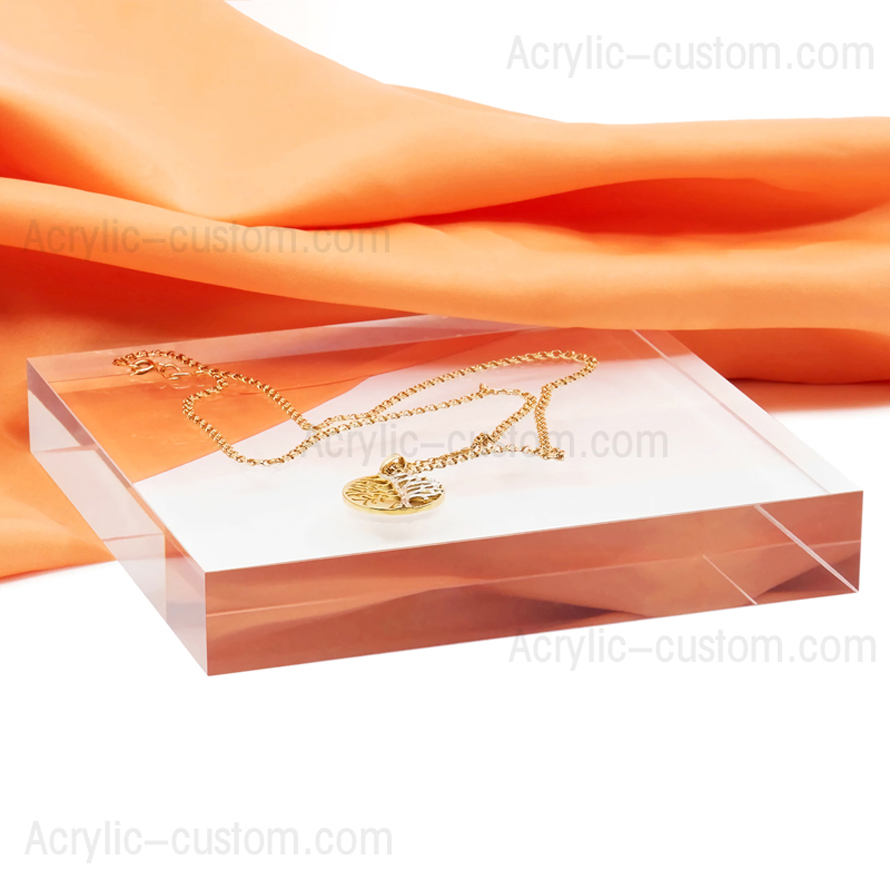 Solid Clear Crystal Display Blocks - Acrylic Blocks Custom