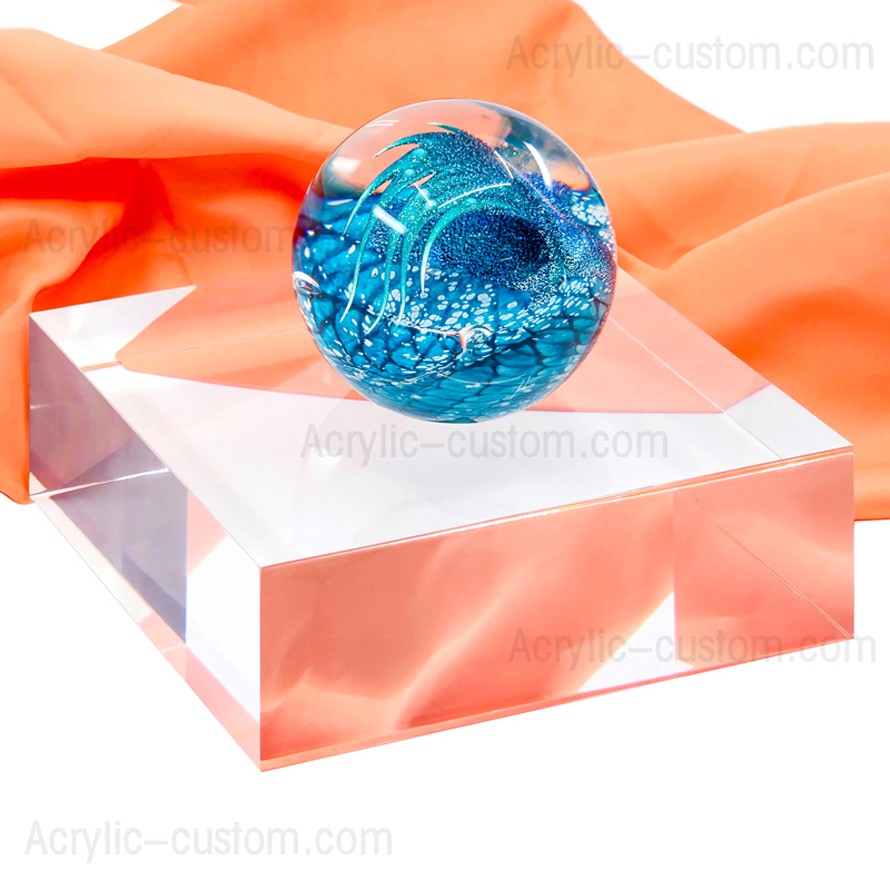 Solid Clear Crystal Display Blocks - Acrylic Blocks Custom