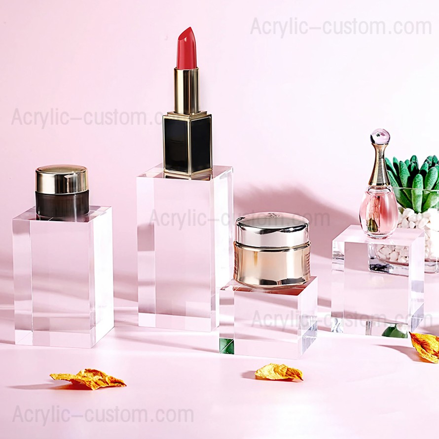 化粧品香水ディスプレイ ブロック - プレキシガラス透明ブロック