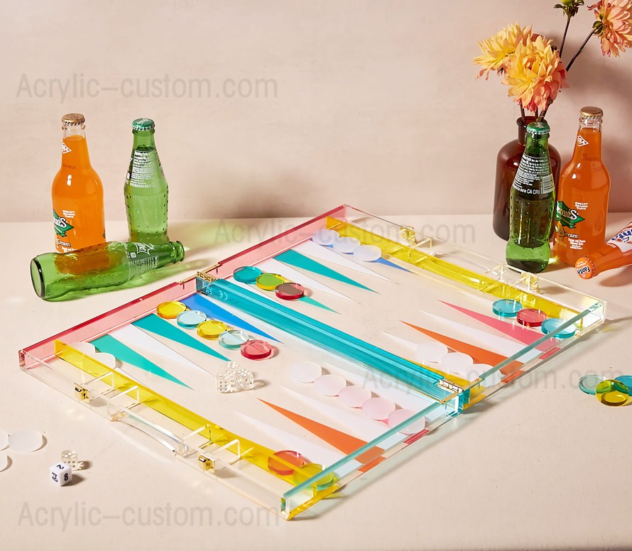 Lucite Backgammon Game Set