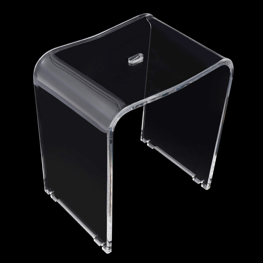 Tabouret de douche en acrylique pour salle de bain - Lucite Furniture