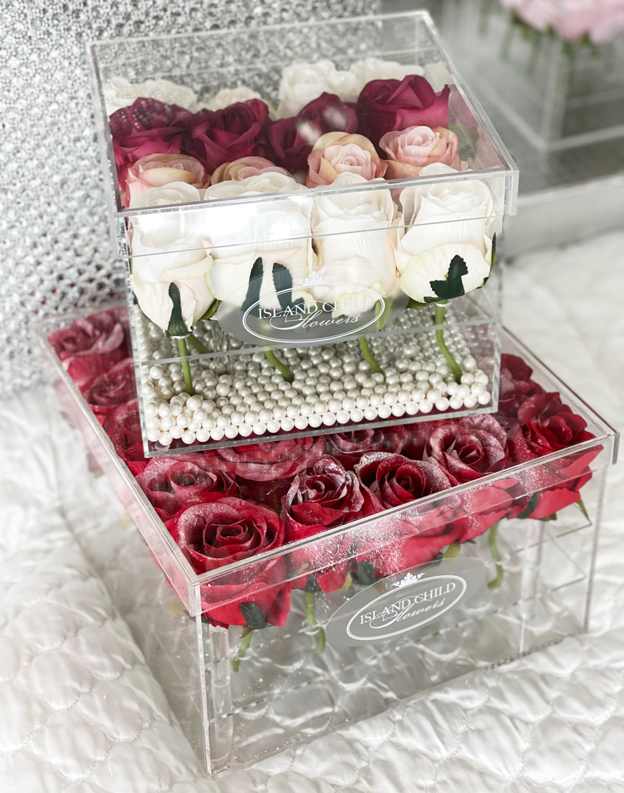 Acrylic Flower Boxes with Drawer