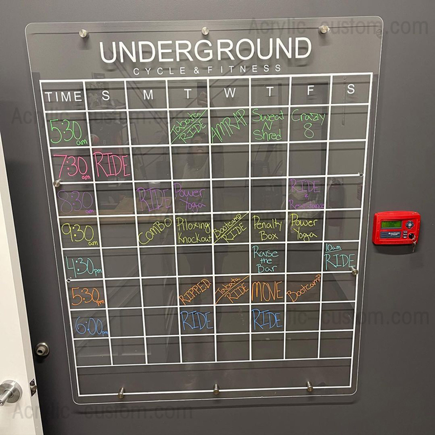 Acrylic Dry Erase Monthly Calendar Board Floating - Acrylic Calendar Wall