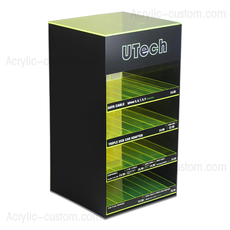 Acrylic Vapor Display Stand - 4 Layers E-Cigarette Display Cabinet