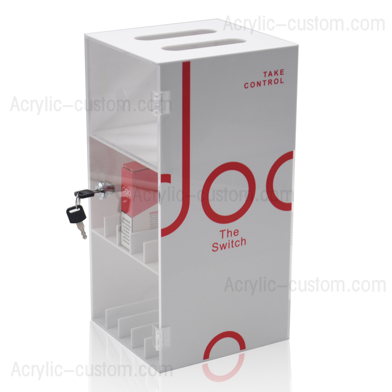 E-cigarette display with lock counter