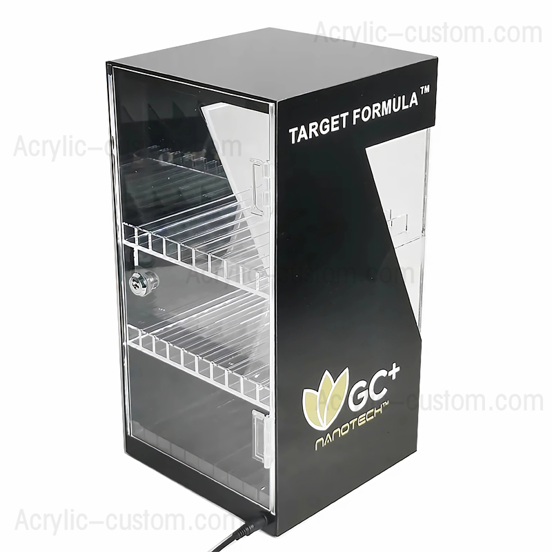 Vitrine pour cigarettes électroniques avec serrure de sécurité