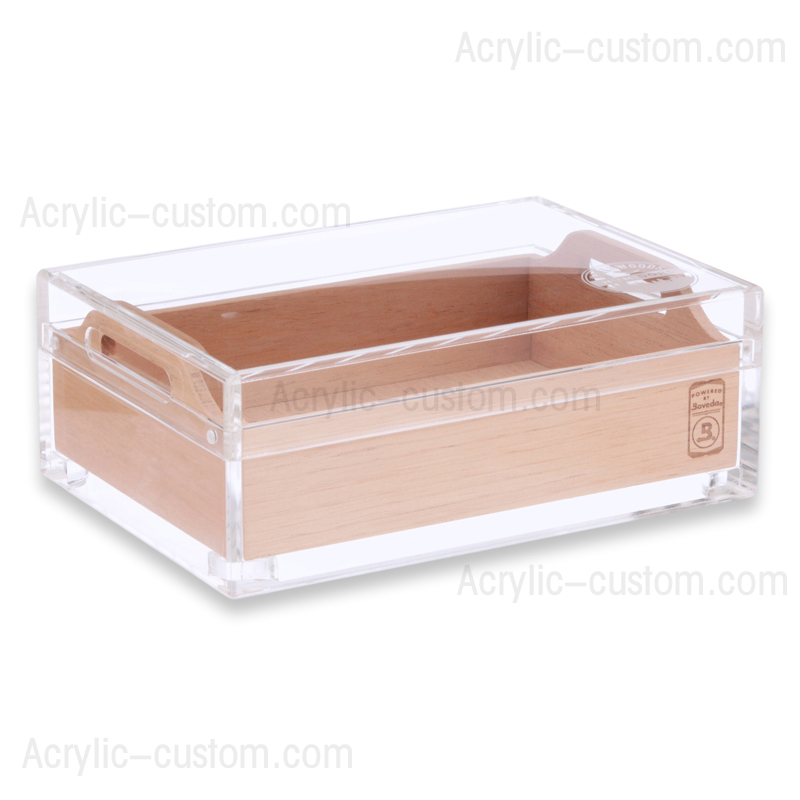 Small Acrylic 20-Cigar Humidor