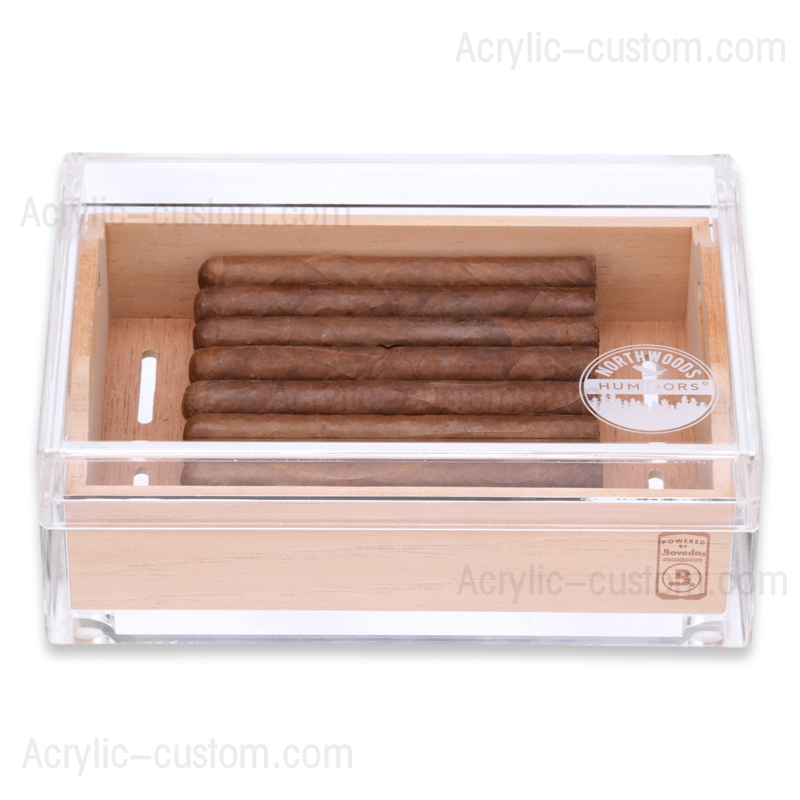 Small Acrylic 20-Cigar Humidor