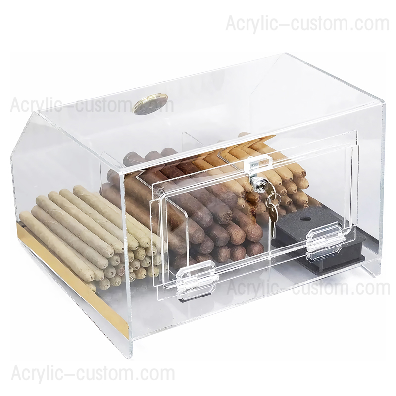 Humidor con pantalla acrílica de 75 puros