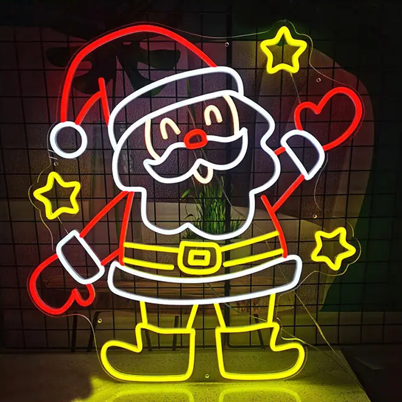 Enseignes LED au néon personnalisées Père Noël
