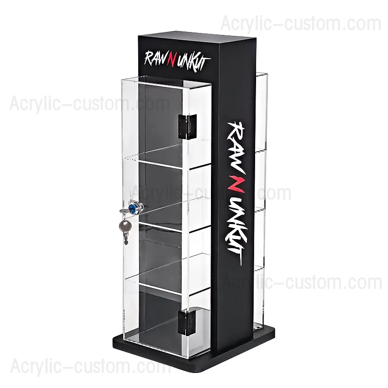 Vitrine acrylique personnalisée Vape Shop