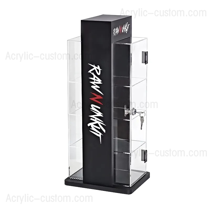 Vitrine acrylique personnalisée Vape Shop