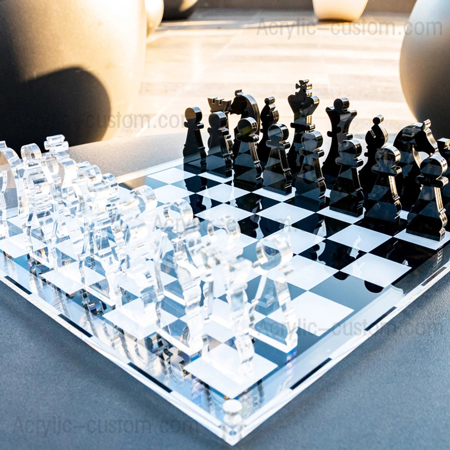 Modern Acrylic Chess Set