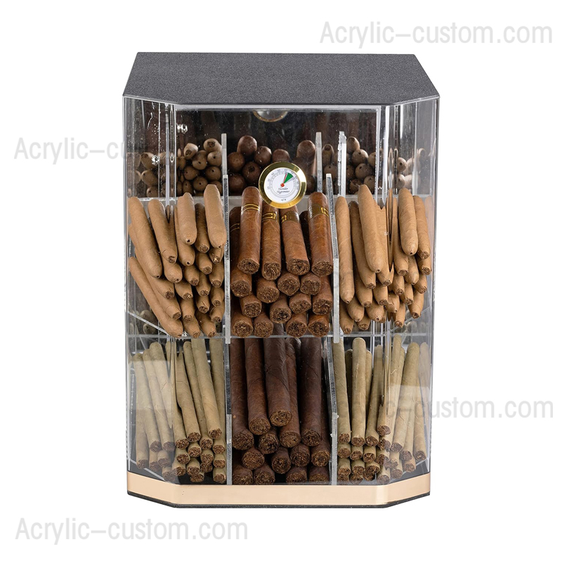 Vitrine d\'humidification de comptoir |  Étui à cigares en acrylique pour caves à cigares