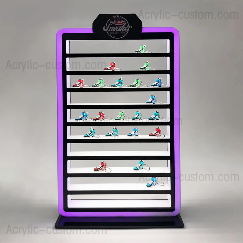 Vitrine de porte-clés pour baskets de comptoir à LED - Vitrine de porte-clés pour baskets Ultra