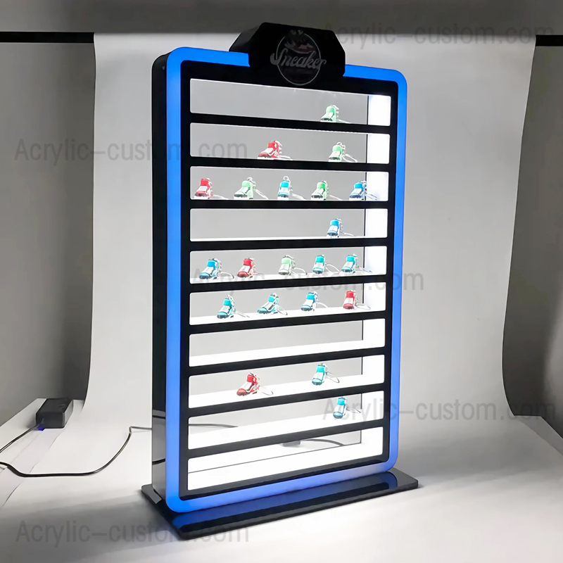 Vitrine de porte-clés pour baskets de comptoir à LED - Vitrine de porte-clés pour baskets Ultra