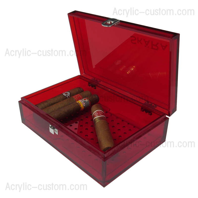 Modern Acrylic Cigar Case Humidor Box