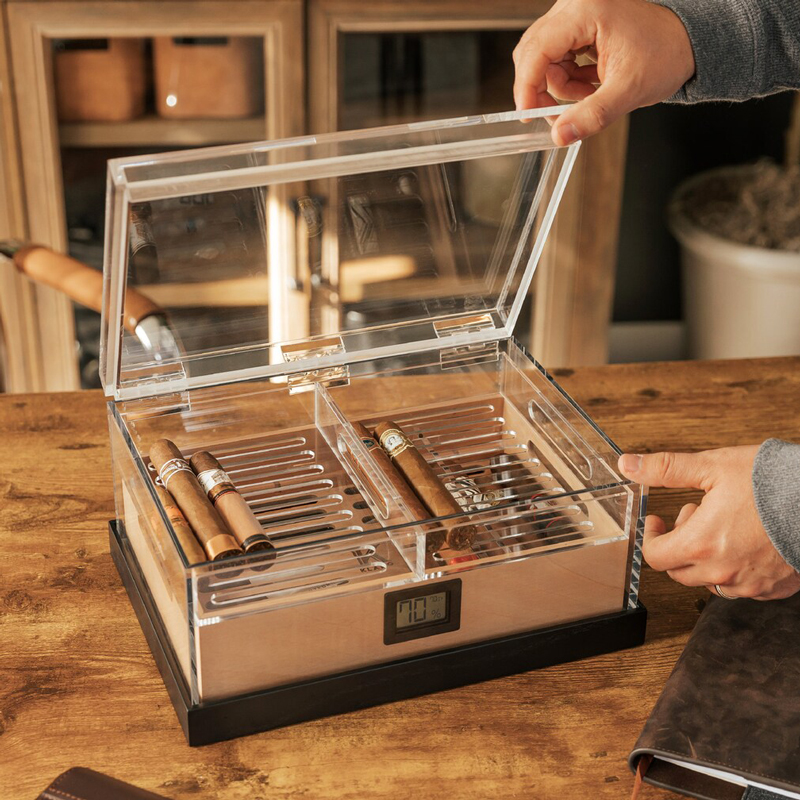 Modern Acrylic Humidor - luxury Cigar Humidor