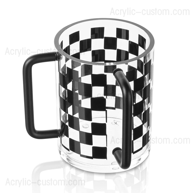 Black Checkered Lucite Washing Cup