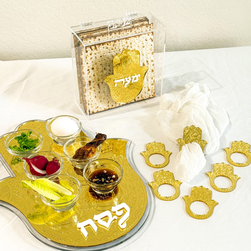 Hamsa-Shaped Acrylic Passover Seder Plate