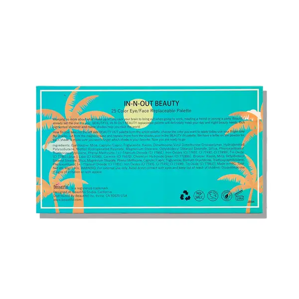 IN-N-OUT BEAUTY 25 COLOR EYE/FACE REPLACEABLE PALETTE