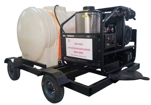 Gasoline Diesel 2700PSI/4000PSI/5000PSI Hot Water Pressure Washer with Trailer