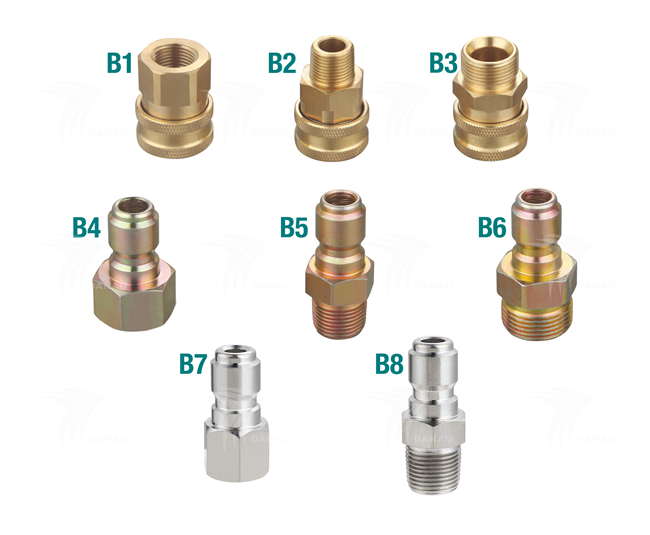 3/8”High Pressure Quick Disconnect Fitting (Max 4500psi)  applicated  high pressure washer washing machine  with high pressure hose spray water nozzle