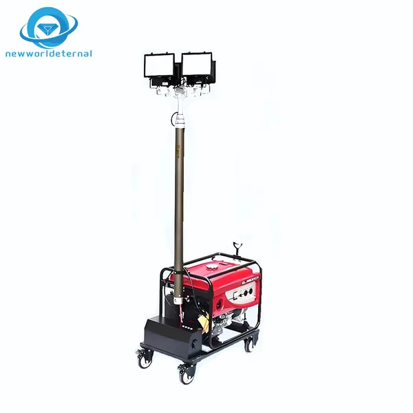 Industrial 10m Height Adjustable Mobile Lighting Tower Trailer-Mounted Smart Remote Control Mobile Lighthouse