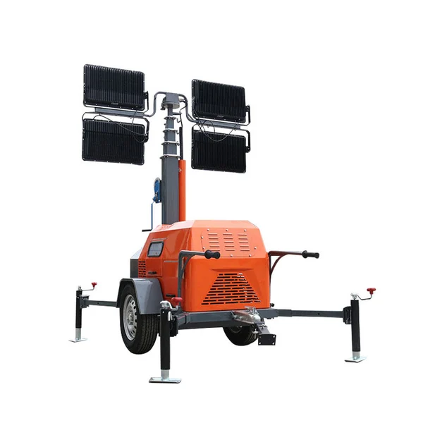 220V 50Hz Best Price Solar Powered Light Tower China Manufacturer of Mobile Road Construction
