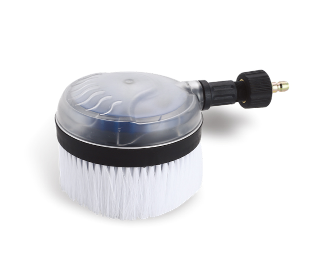 Rotating Brush  applicated  high pressure washer washing machine  withhigh pressure hose spray water nozzle.