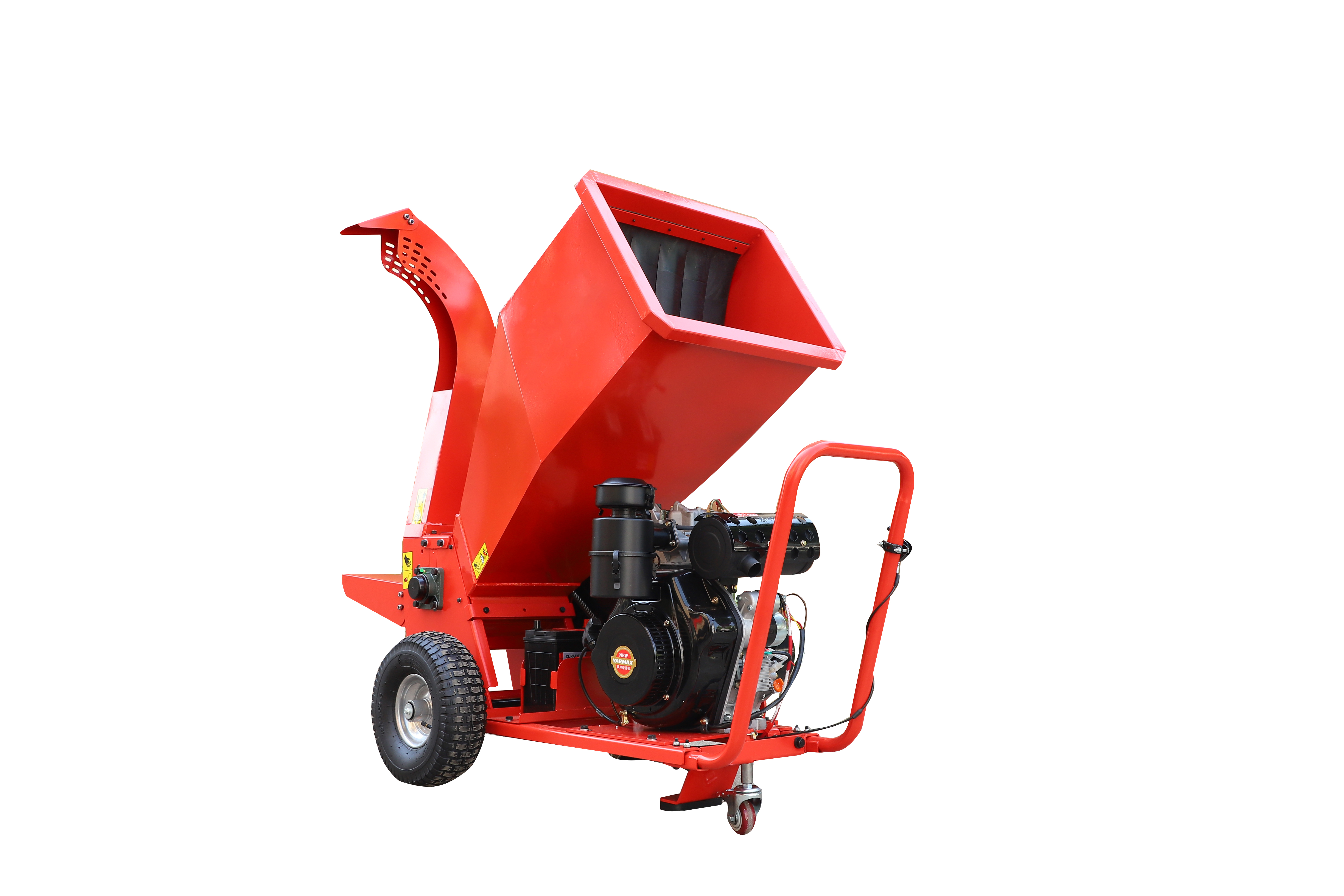 Portable Wood Chipper with High Capacity Hopper Garden and Farm Use