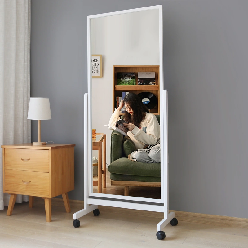 Large Standing Mirror Tilting Mirror Swivel Mirror on wheels