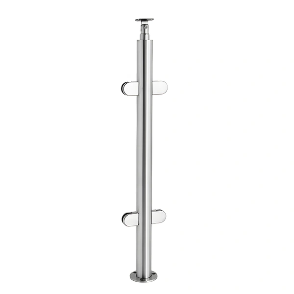 Glass Railing Round Stainless Steel 330 Heavy Duty Post