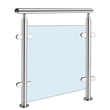 Glass Railing Round Stainless Steel 331 Heavy Duty Post