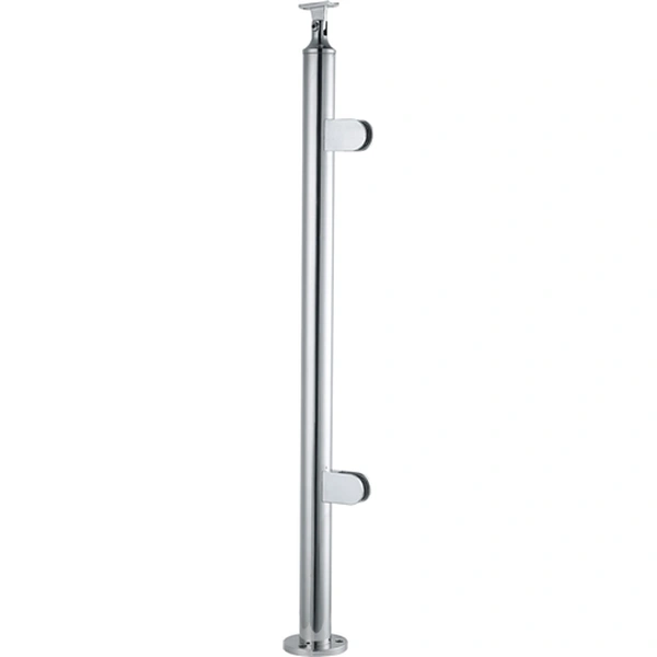 Glass Railing Round Stainless Steel 331 Heavy Duty Post