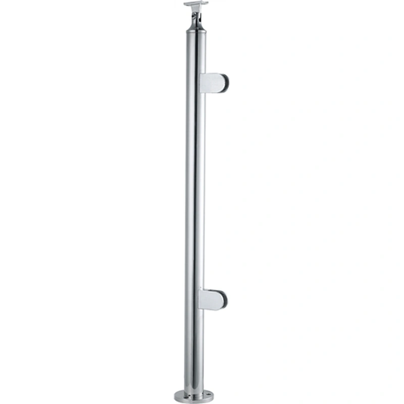 Glass Railing Round Stainless Steel 331 Heavy Duty Post