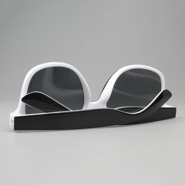 Mprinted Two Tone Sunglasses White With Black Frame