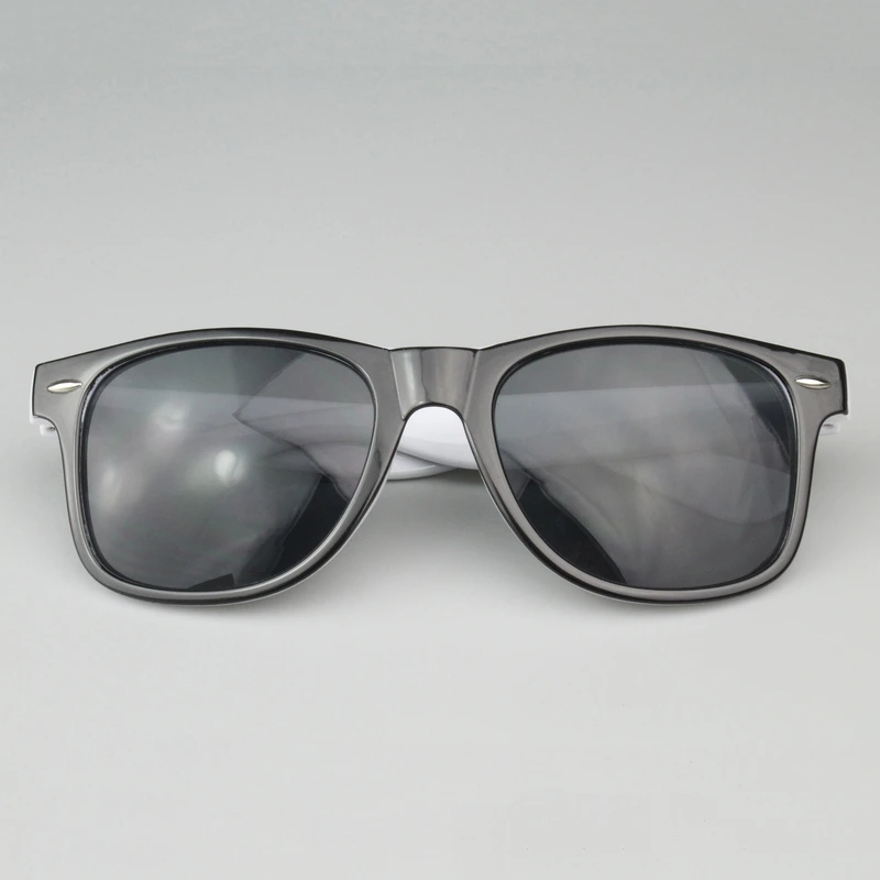 Mprinted Two Tone Sunglasses White With Black Frame