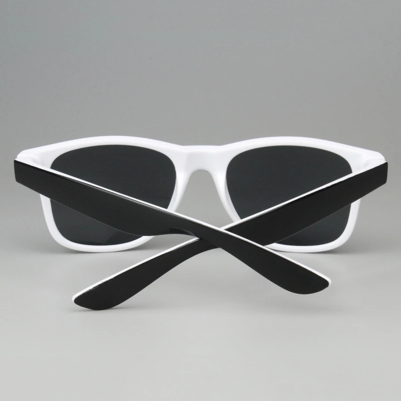 Mprinted Two Tone Sunglasses White With Black Frame