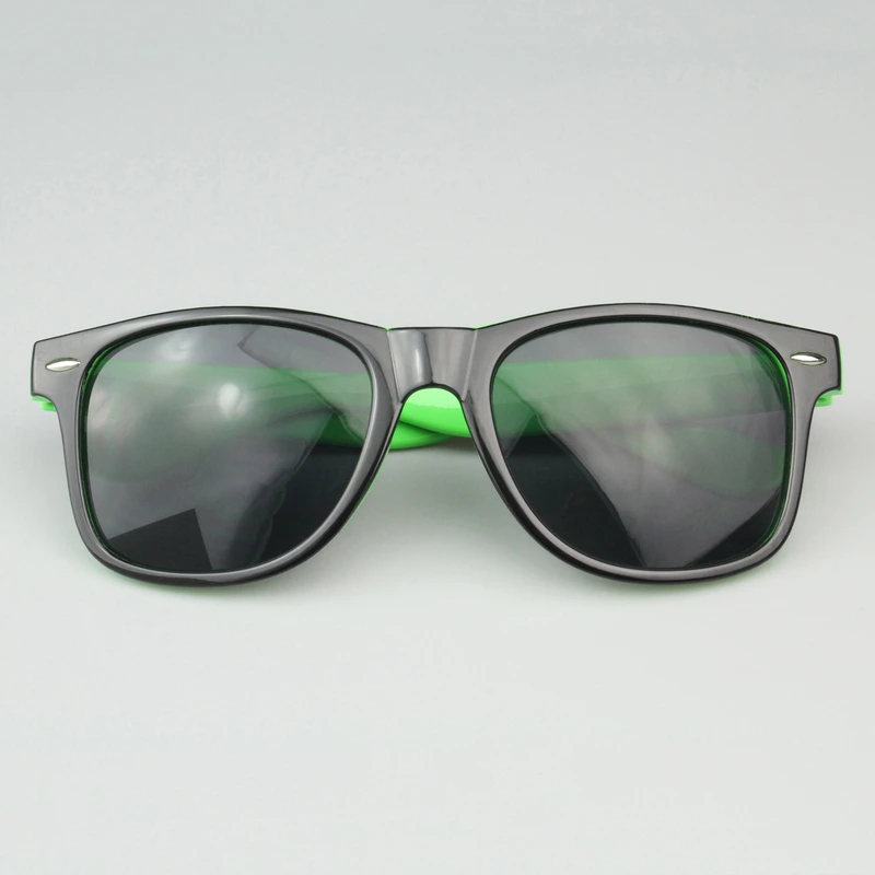 Mprinted Two Tone Sunglasses Green With Black Frame