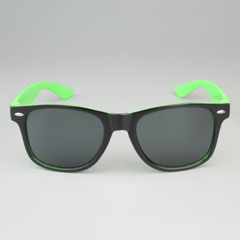 Mprinted Two Tone Sunglasses Green With Black Frame