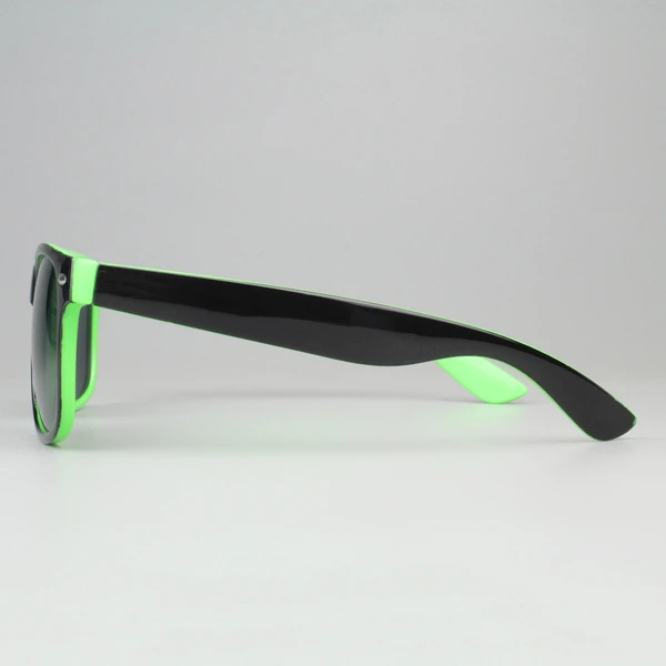 Mprinted Two Tone Sunglasses Green With Black Frame