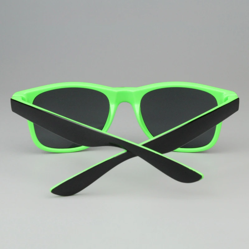 Mprinted Two Tone Sunglasses Green With Black Frame